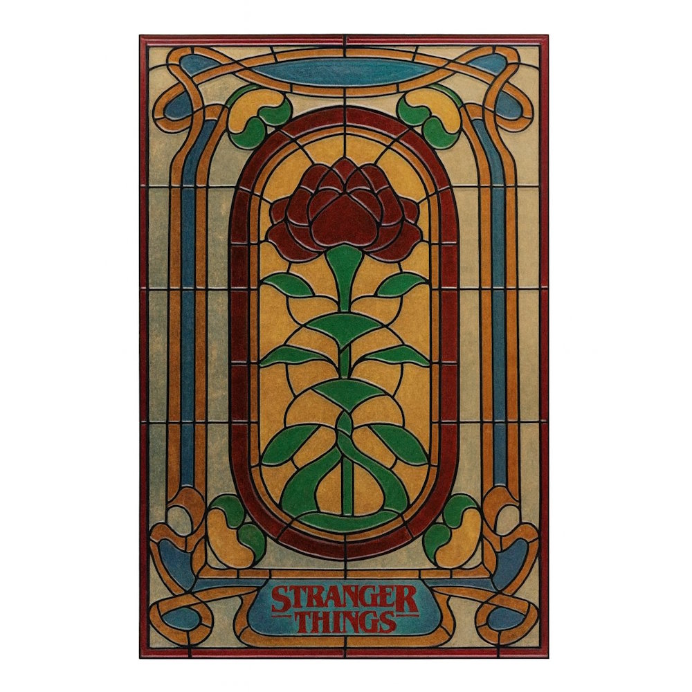 STRANGER THINGS - Creel House Stained Glass Window Resin Plaque / Season 5